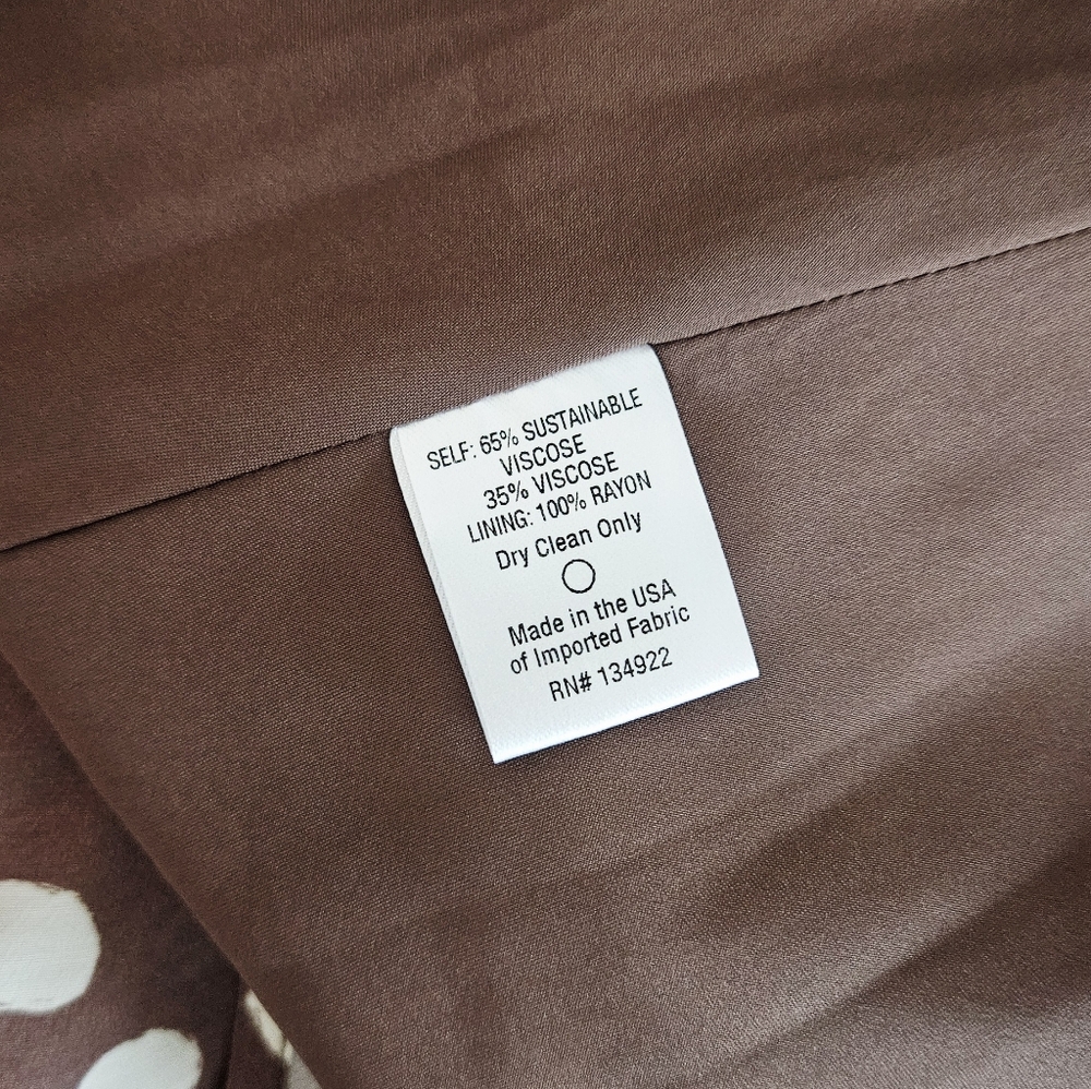 Tuckernuck Emerson Fry Knot Front Dress Cocoa Pearl Hand Painted Dots Polka Dot - Picture 6 of 7